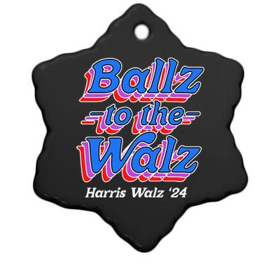 Ballz To The Walz Harris Walz 2024 Gift Ceramic Star Ornament