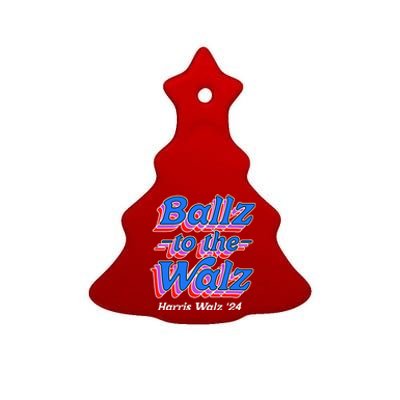 Ballz To The Walz Harris Walz 2024 Gift Ceramic Tree Ornament