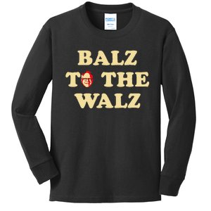 Balz To The Walz Harris Walz 47 President 24 Election Funny Gift Kids Long Sleeve Shirt