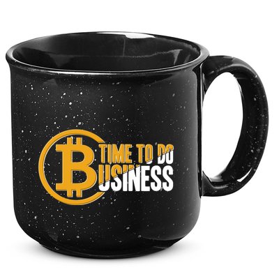 Bitcoin Time To Do Business 15oz Campfire Ceramic Mug