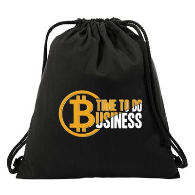 Bitcoin Time To Do Business Drawstring Bag