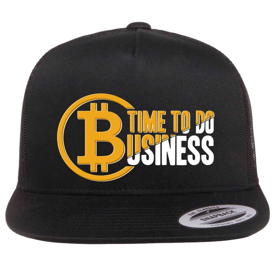 Bitcoin Time To Do Business Flat Bill Trucker Hat