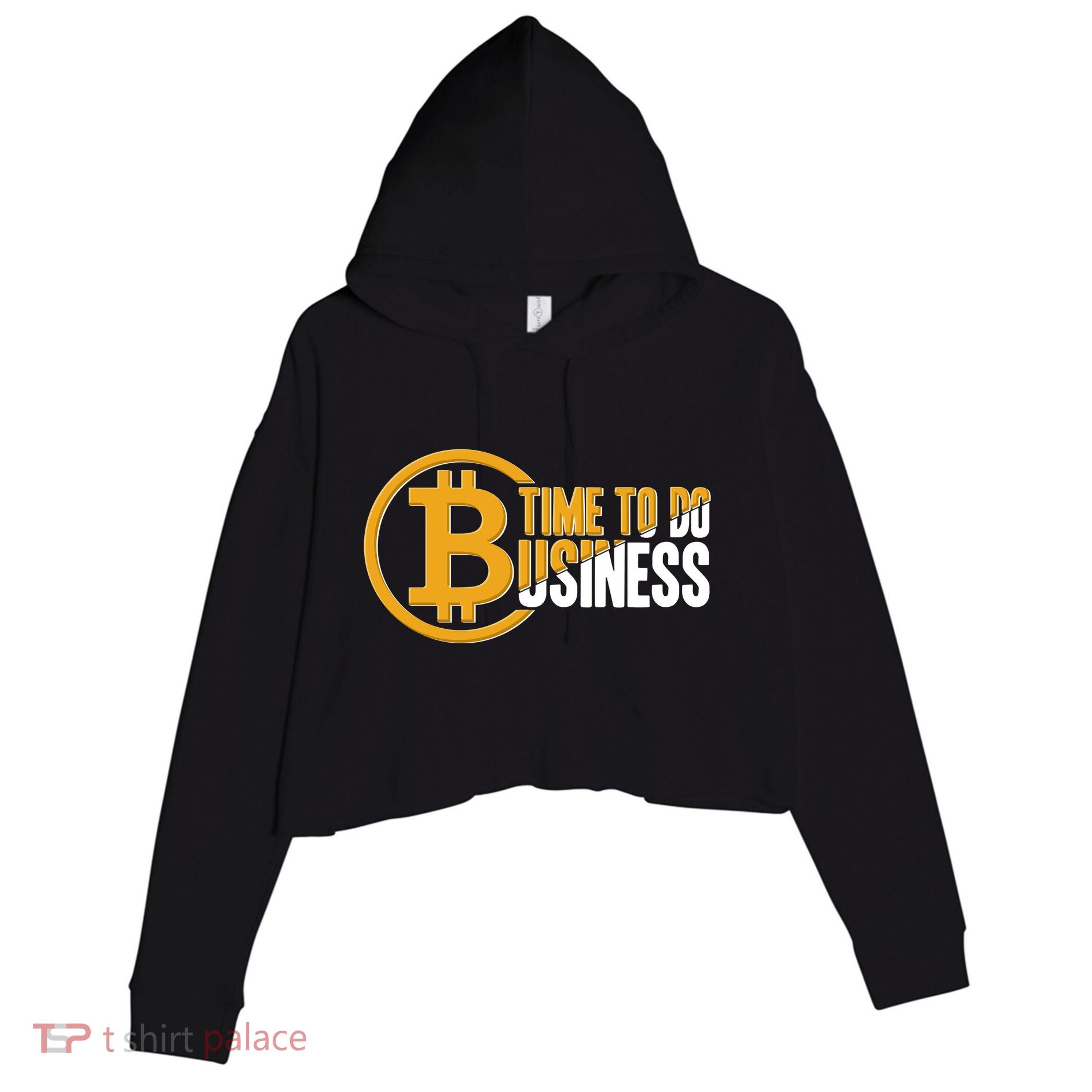 Bitcoin Time To Do Business Crop Fleece Hoodie