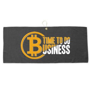 Bitcoin Time To Do Business Large Microfiber Waffle Golf Towel