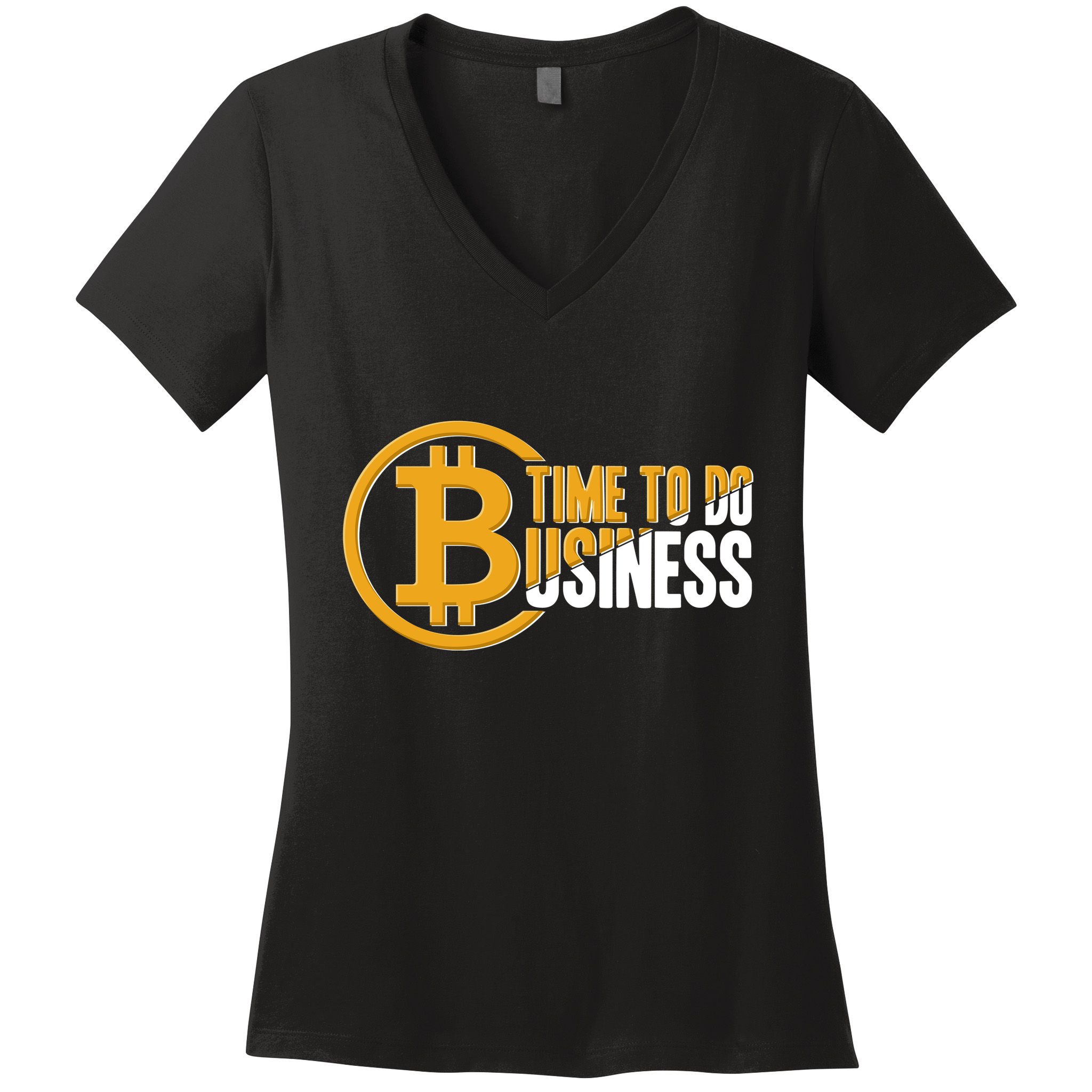 Bitcoin Time To Do Business Women's V-Neck T-Shirt