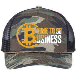 Bitcoin Time To Do Business Retro Rope Trucker Hat Cap