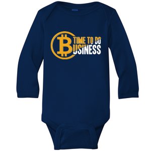 Bitcoin Time To Do Business Baby Long Sleeve Bodysuit