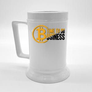 Bitcoin Time To Do Business Beer Stein