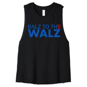 Balz To The Walz Harris Walz 2024 Gift Women's Racerback Cropped Tank