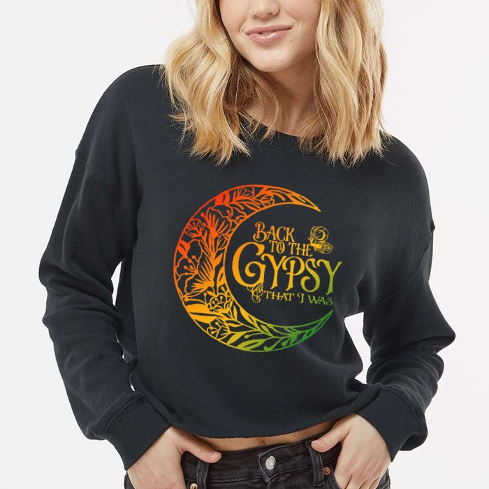 Back To The Gypsy That I Was Apparel Cropped Pullover Crew