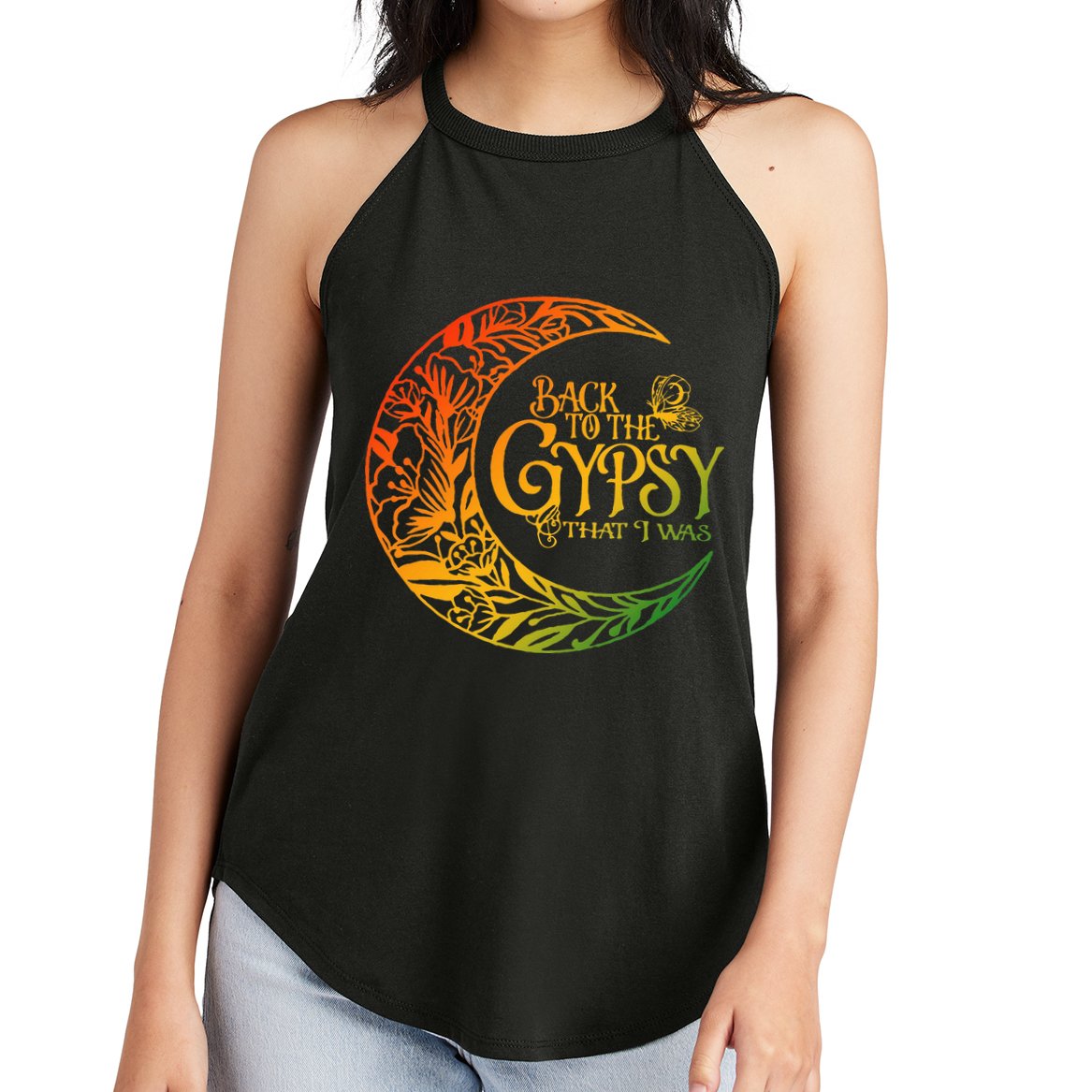 Back To The Gypsy That I Was Apparel Women's Perfect Tri Rocker Tank