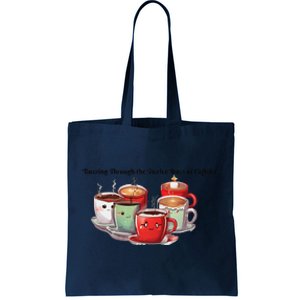 Buzzing Through The Twelve Days Of Caffeine Coffee Xmas Tote Bag