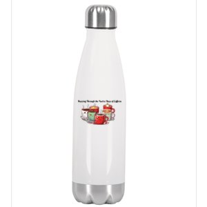 Buzzing Through The Twelve Days Of Caffeine Coffee Xmas Stainless Steel Insulated Water Bottle