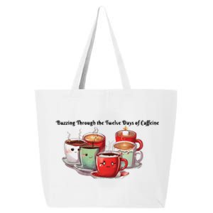 Buzzing Through The Twelve Days Of Caffeine Coffee Xmas 25L Jumbo Tote