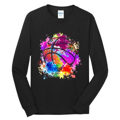 Basketball Teenagers Teens Women Baller Dunking Tall Long Sleeve T-Shirt