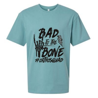 Bad To The Bone Ortho Squad Orthopedic Nurse Trauma Nurse Sueded Cloud Jersey T-Shirt