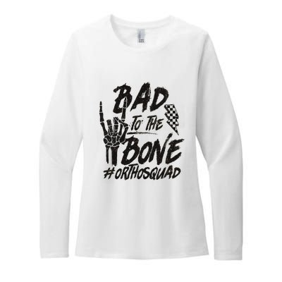 Bad To The Bone Ortho Squad Orthopedic Nurse Trauma Nurse Womens CVC Long Sleeve Shirt