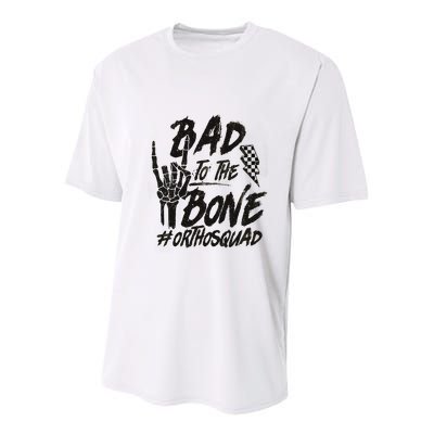 Bad To The Bone Ortho Squad Orthopedic Nurse Trauma Nurse Youth Performance Sprint T-Shirt
