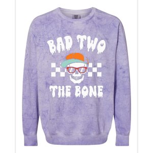 Bad To The Bone Skeleton Halloween Two Birthday Colorblast Crewneck Sweatshirt