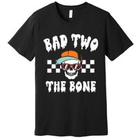 Bad To The Bone Skeleton Halloween Two Birthday Premium T-Shirt