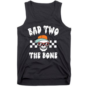 Bad To The Bone Skeleton Halloween Two Birthday Tank Top