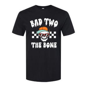 Bad To The Bone Skeleton Halloween Two Birthday Softstyle CVC T-Shirt