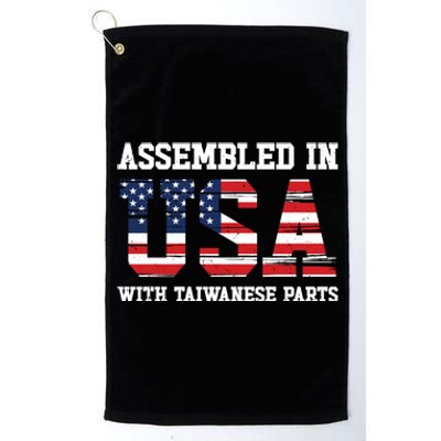 Born Taiwanese Taiwan American Usa Citizenship Great Gift Platinum Collection Golf Towel