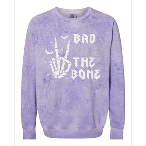 Bad Two The Bone Birthday 2nd 2 Years Old Birthday Boy Girl Colorblast Crewneck Sweatshirt