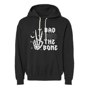 Bad Two The Bone Birthday 2nd 2 Years Old Birthday Boy Girl Garment-Dyed Fleece Hoodie