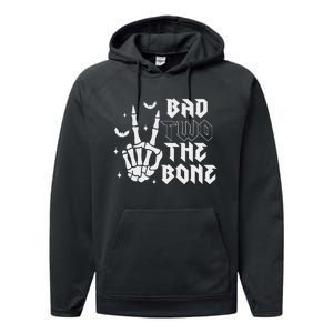 Bad Two The Bone Birthday 2nd 2 Years Old Birthday Boy Girl Performance Fleece Hoodie