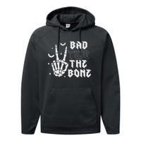 Bad Two The Bone Birthday 2nd 2 Years Old Birthday Boy Girl Performance Fleece Hoodie