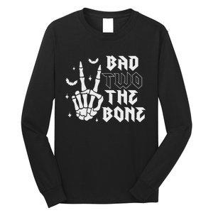 Bad Two The Bone Birthday 2nd 2 Years Old Birthday Boy Girl Long Sleeve Shirt