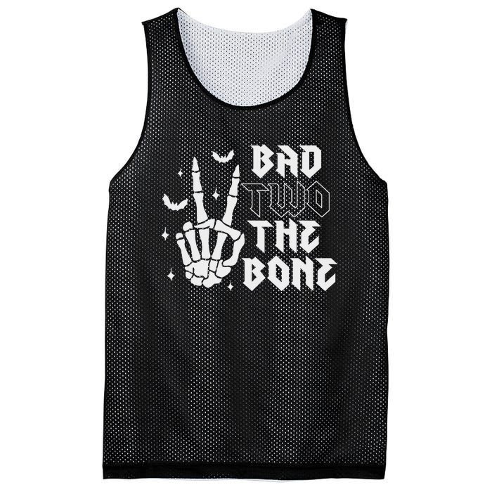 Bad Two The Bone Birthday 2nd 2 Years Old Birthday Boy Girl Mesh Reversible Basketball Jersey Tank