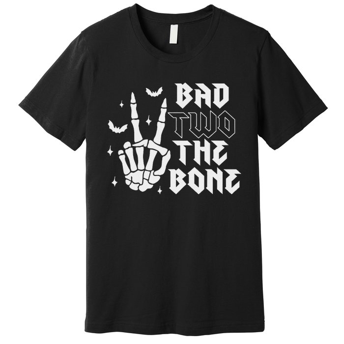 Bad Two The Bone Birthday 2nd 2 Years Old Birthday Boy Girl Premium T-Shirt