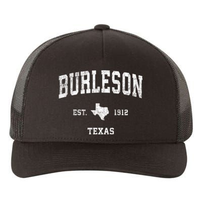 Burleson Texas Tx Vintage Sports Yupoong Adult 5-Panel Trucker Hat