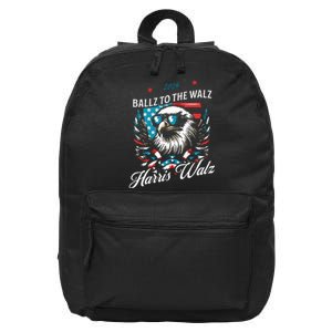 Ballz To The Walz Harris Walz 2024 Sunglasses Eagle Election 16 in Basic Backpack