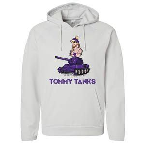 Baseball Tommy Tanks Funny Performance Fleece Hoodie