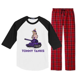 Baseball Tommy Tanks Funny Raglan Sleeve Pajama Set