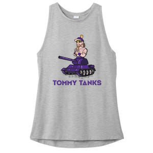 Baseball Tommy Tanks Funny Ladies PosiCharge Tri-Blend Wicking Tank