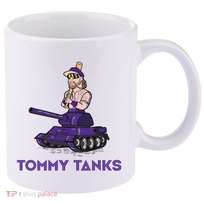 Baseball Tommy Tanks Funny 11oz C Handle Ceramic Mug