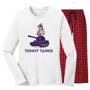 Baseball Tommy Tanks Funny Women's Long Sleeve Flannel Pajama Set 