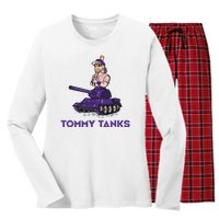 Baseball Tommy Tanks Funny Women's Long Sleeve Flannel Pajama Set 