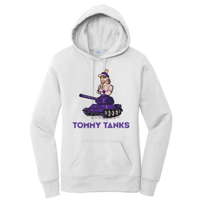 Baseball Tommy Tanks Funny Women's Pullover Hoodie