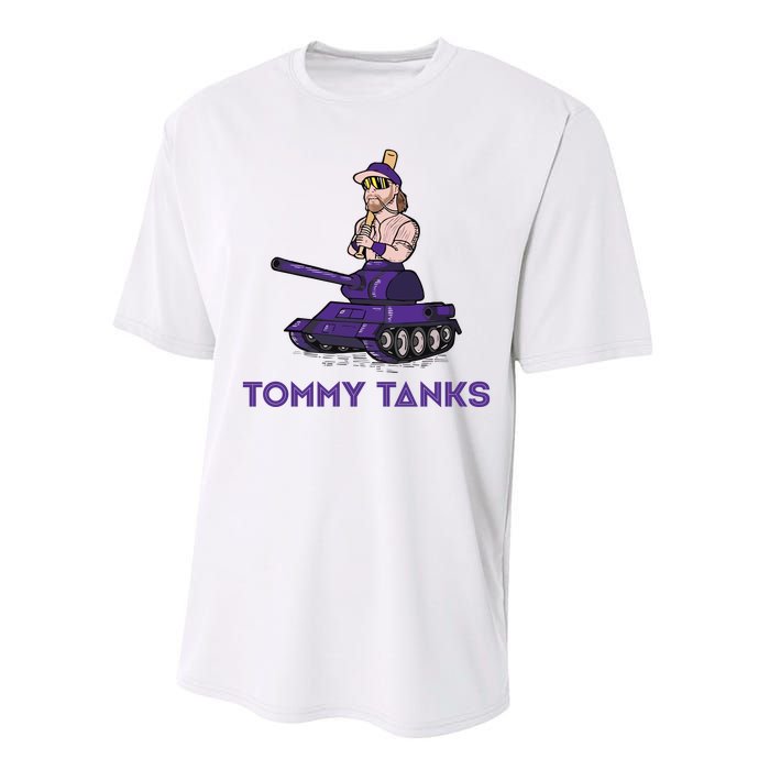 Baseball Tommy Tanks Funny Performance Sprint T-Shirt