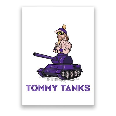 Baseball Tommy Tanks Funny Poster