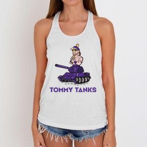 Baseball Tommy Tanks Funny Women's Knotted Racerback Tank