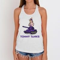 Baseball Tommy Tanks Funny Women's Knotted Racerback Tank