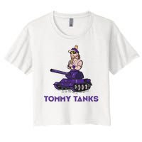 Baseball Tommy Tanks Funny Women's Crop Top Tee