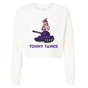 Baseball Tommy Tanks Funny Cropped Pullover Crew