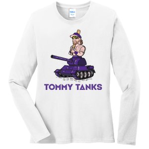 Baseball Tommy Tanks Funny Ladies Long Sleeve Shirt